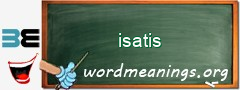 WordMeaning blackboard for isatis